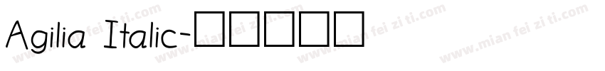 Agilia Italic字体转换